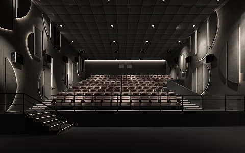Modern Cinema Hall 3d model