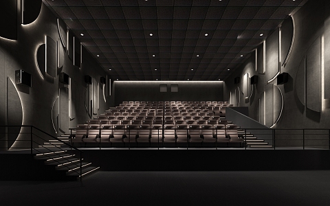 Modern Cinema Hall 3d model