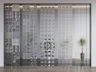 Modern Glass Tile Partition Glass Tile Glass Tile Decorative Wall Precast Glass Tile Custom Glass Tile 3d model