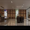 Tobacco And Alcohol Store Interior With Well Arranged Shelves And Displayed Liquor Bottles