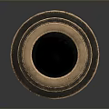 Vintage Industrial Brass Telescope With Wooden Texture And Engraved Classic Design