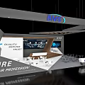 BMS Exhibition Booth with Wireless Presentation System and Modern Design Display Area