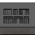 Various Modern Window Designs With Black Frames And Clear Glass Panels For Home 3d model