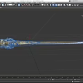 Ornate Golden Decorated Weapon With Intricate Carvings And Shiny Blade