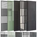 Modern Room Divider Designs With Slatted Panels And Perforated Screens
