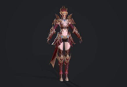 Female Warrior Armor 3d model