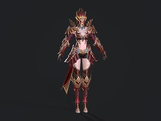 Female Warrior Armor 3d model