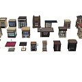 Various Miniature House Models With Different Roof Styles And Colorful Exteriors