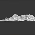 Snowy Mountain Landscape With Towering Peaks And Snow Covered Ridges