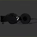 Modern Gray Over Ear Headphones with Wired Connection and Metal Parts for Computer Peripherals