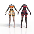 Fashion Mannequins Wearing Decorative Dresses With Bowknot Short Skirts And Sleeves