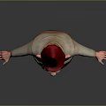 Cute Gnome Character With Red Pointed Hat White Shirt Black Pants On Gray Background