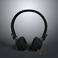 Black Over Ear Headphones With Modern Design And LED Indicator Light 3d model