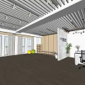 Spacious Modern Fitness Space With Wooden Floor And Floor to Ceiling Windows For Workout