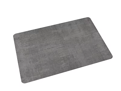 Soft Gray Textured Square Rug Modern Style for Home Living Room Decor 3d model