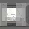 Modern Reception Area With Glass Walls Marble Backdrop And Front Desk Design
