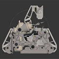 Detailed Aerospace Mechanical Models Featuring Metallic Texture And Complex Structure For Space Exploration