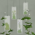 Hanging Transparent Glass Containers With Indoor Green Plants And Flowers For Garden Decor