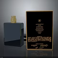 Woman Using Luxury Chanel Perfume With Blue Bottle And Black Gold Box