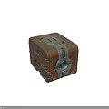 Industrial Vintage Metal Cargo Box With Sturdy Structure And Detailed Accents