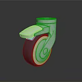 Modern Tire Design With White Hub And Gray Rubber Tread For Equipment Use