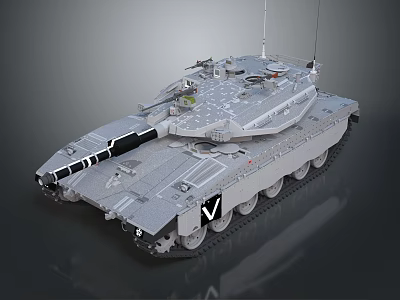 Modern Military Tank With Armored Body Tracks And Turret Design 3d model
