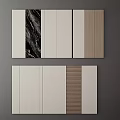Modern Interior Wall Panel Design Featuring Marble Texture Wood Grain And Smooth Surfaces 3d model