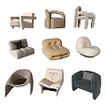 Various Modern Leisure Chairs With Different Shapes And Neutral Color Designs