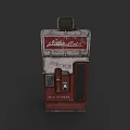 Retro Beverage Vending Machine Entertainment Appliance With Vintage Soft Drinks Design