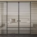 Modern Sliding Doors With Vertical Slats For Interior Partition In Sleek Design 3d model