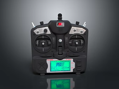 Electronic Drone Remote Controller With LCD Screen Display And Control Joysticks 3d model