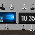 Projection Curtain Projection Projector Office Projection Electric Projection 3d model