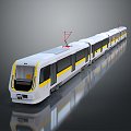 Realistic Model of Modern Train Vehicle 3d model