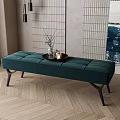 Retro sofa stool 3d model