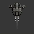 Futuristic Robotic Creature With Metallic Exoskeleton Multi Legged Design And Laser Emissions