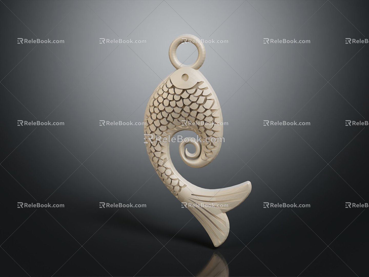 Modern Pendant Pendant Fish Pendant Gem Pendant 3d model