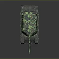 Military Tank With Camouflage Pattern Tracked Wheels Cannon And Top Mounted Weapon