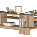 IKEA Sofa Side Cabinet Side Cabinet Bookshelf Accessories Ornaments Books 3d model