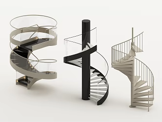 revolving staircase 3d model