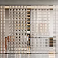 Modern partition glass brick partition 3d model