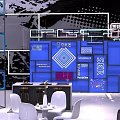 Modern Car Showroom Interior With Large Screen Display And Showcased Vehicle