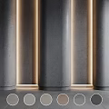 Gray Cylindrical Components With Embedded Lighting And Textured Surface In Modern Interior 3d model