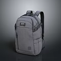 Gray Modern Backpack With Multiple Pockets And Adjustable Shoulder Straps