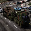 Military Camouflage Transport Truck With Multiple Wheels At Fort Zandubo AI Military Base