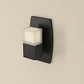 Minimalist Black Wall Lamp With Modern Design And White Square Shade