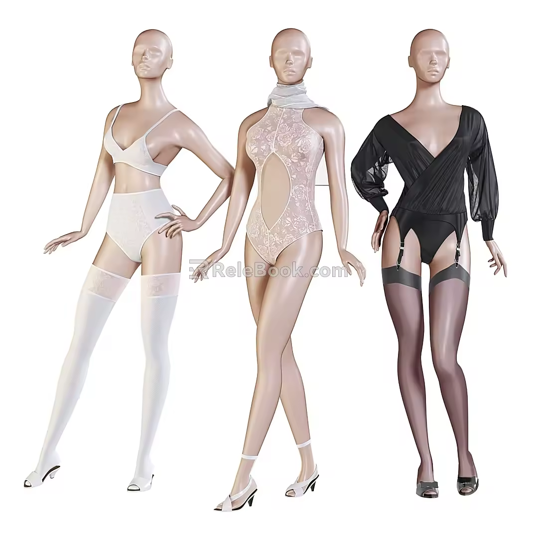Modern Model Underwear Model 3d model