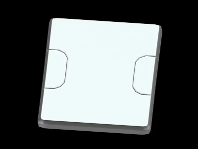 Other Modern White Square Object With Symmetrical Indentations On Black Background 3d model