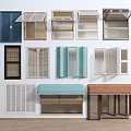 Various Window And Cabinet Designs With Different Colors For Home Interior Decor