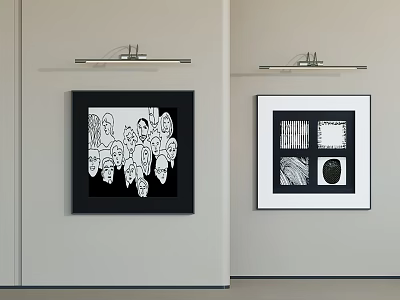 Hanging Painting Decorative Painting 3d model