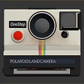 Polaroid Instant Camera With Castle Brand Rainbow Stripe And Instant Photo Print